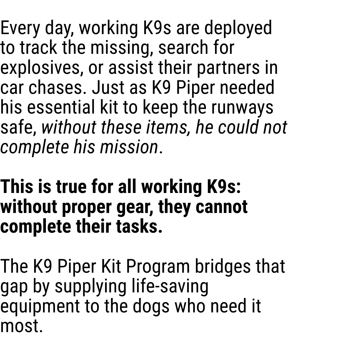 SUPPORT WORKING K9S